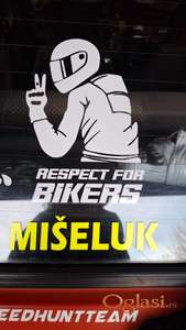 Nalepnica za auto - respect for bikers